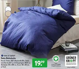 Aldi Süd Home by Tempur Satin Bettwäsche Angebot