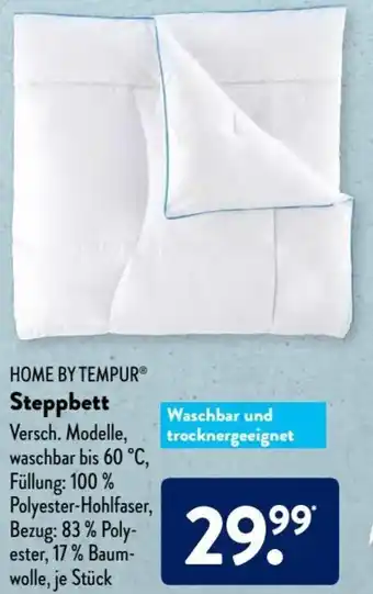 Aldi Süd Home by Tempur Steppbett Angebot