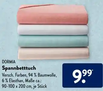 Aldi Süd Dormia Spannbetttuch Angebot