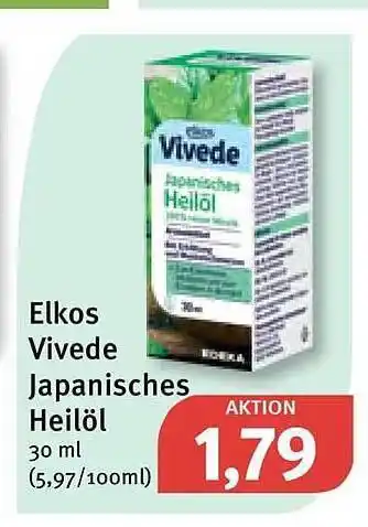 Feneberg Elkos Vivede Japanisches Heilöl Angebot