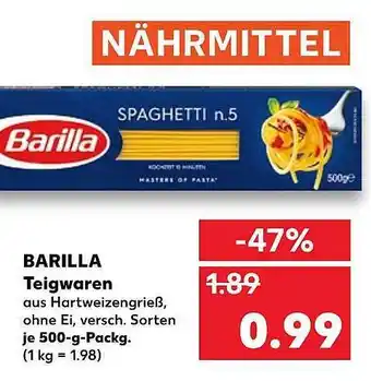 Kaufland Barilla Teigwaren Angebot