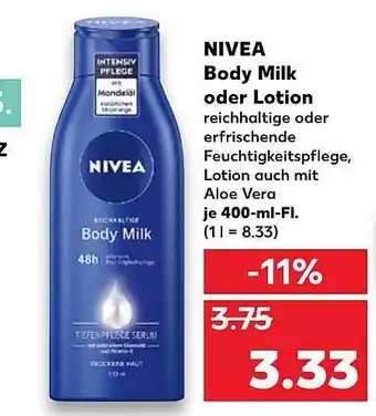 Kaufland Nivea Body Milk Oder Lotion Angebot