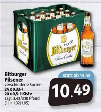 Markant Markt Bitburger Pilsener Verschiedene Sorten Angebot