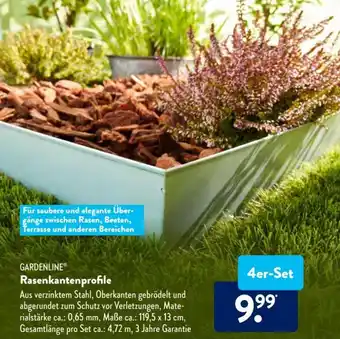 Aldi Süd Gardenline Rasenkantenprofile Angebot