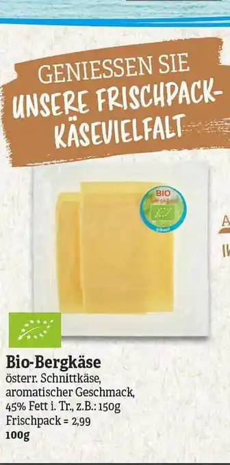 NP Discount Bio-bergkäse Angebot