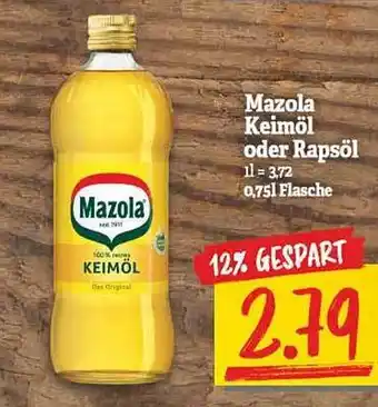 NP Discount Mazola Keimöl Oder Rapsöl Angebot