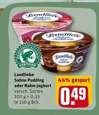 REWE Kaufpark Landliebe Sahne Pudding Oder Rahm Joghurt Angebot