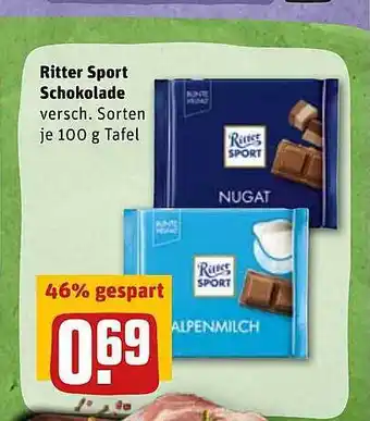 REWE Kaufpark Ritter Sport Schokolade Angebot