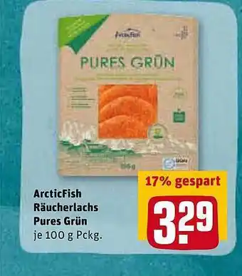 REWE Kaufpark Arcticfish Räucherlachs Pures Grün Angebot