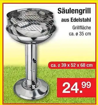 Zimmermann Säulengrill Aus Edelstahl Angebot