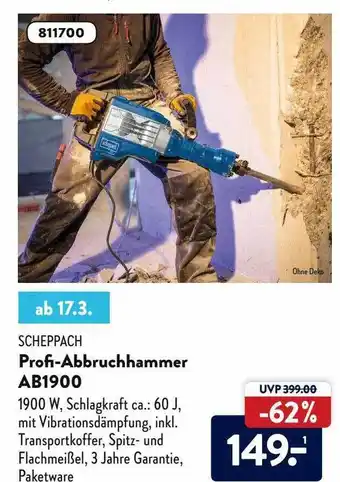 Aldi Nord Scheppach Profi-abbruchhammer Ab1900 Angebot