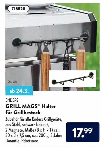 Aldi Nord Enders Grill Mags Halter Für Grillbesteck Angebot