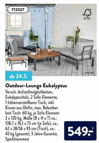 Aldi Nord Outdoor-lounge Eukalptus Angebot