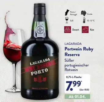 Aldi Nord Lagarda Portwein Ruby Reserva Angebot