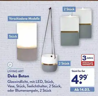 Aldi Nord Living Art Deko Beton Angebot