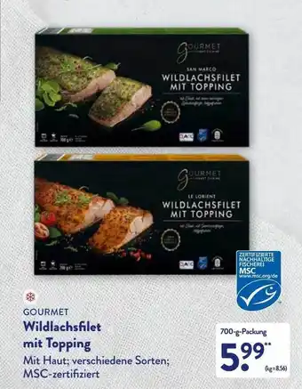 Aldi Nord Gourmet Wildlachsfilet Mit Topping Angebot