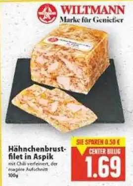 E-Center Wiltmann Hähnchenbrustfilet In Aspik Angebot