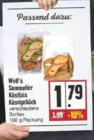 Edeka Wolf's Sommelier Käsfüss Käsegebäck Angebot