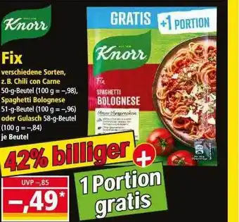 Norma Fix Knorr Angebot