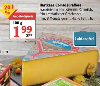 Globus Hartkäse Comté Juraflore 100g Angebot