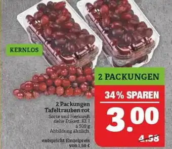 Marktkauf 2 Packungen Tafeltrauben Rot Angebot