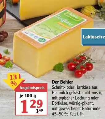 Globus Der Behler 100g Angebot