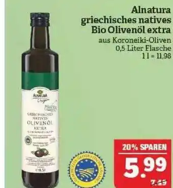 Marktkauf Alnatura Griechisches Natives Bio Olivenöl Extra Angebot