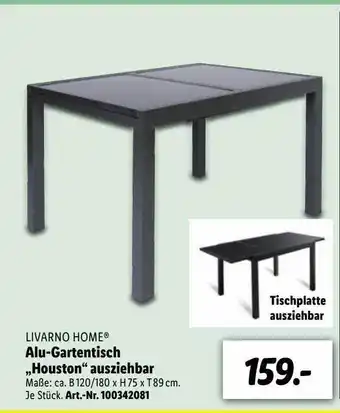 Lidl Alu Gartentisch Houston Ausziehbar Angebot