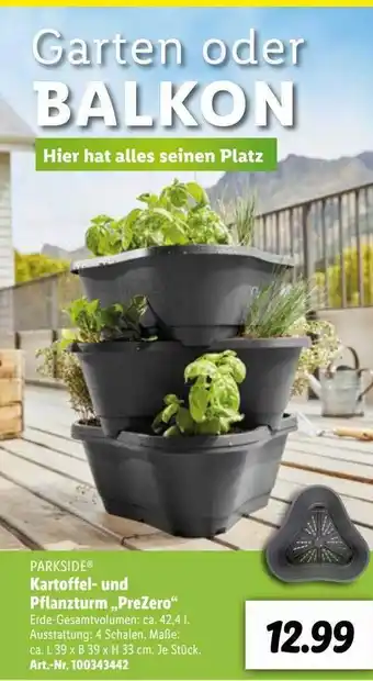 Lidl Kartoffel Und Pflanzturm Prezero Angebot