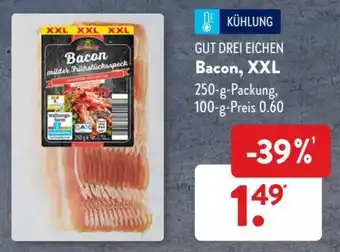 Aldi Süd Gut Drei Eichen Bacon, XXL 250g Packung Angebot