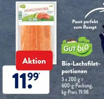 Aldi Süd Gut Bio Lachsfiletportionen 600g Packung Angebot