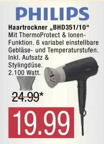 Marktkauf Philis Haartrockner „bhd351-10“ Angebot