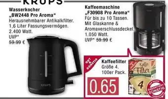 Marktkauf Wasserkocher, Kaffeemaschine, Kaffeefilter Angebot