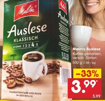 Netto Marken-Discount Melitta Auslese 500g Angebot