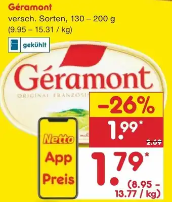 Netto Marken-Discount Géramont 130-200g Angebot