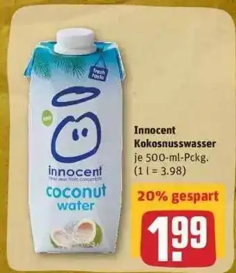 REWE Innocent Kokosnusswasser Angebot