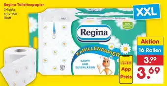 Netto Marken-Discount Regina Toilettenpapier 3 lagig, 16x150 Blatt Angebot