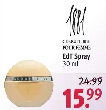 Rossmann Cerruti 1881 Pour Femme EdT Spray Angebot