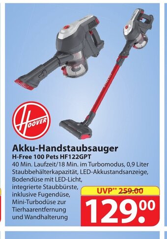 Famila Nord Ost Akku-Handstaubsauger H-Free 100 Pets HF122GPT Angebot