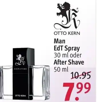 Rossmann Otto Kern Man EdT Spray oder After Shave Angebot