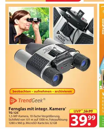 Famila Nord Ost Fernglas mit integr. Kamera TG-125 Angebot