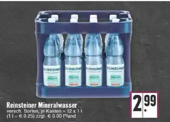 Edeka Reinsteiner Mineralwasser Versch. Sorten Angebot