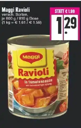 Edeka Maggi Ravioli Versch. Sorten Angebot