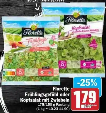 Hit Florette Frühlingsgefühl Oder Kopfsalat Mit Zwiebeln Packung Angebot