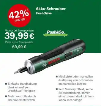 trinkgut Akku-schrauber Pushdrive Bosch Angebot