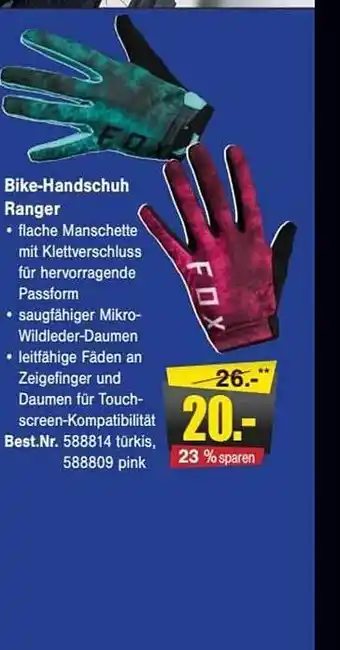 Zweirad Stadler Bike-handschuh Ranger Fox Angebot