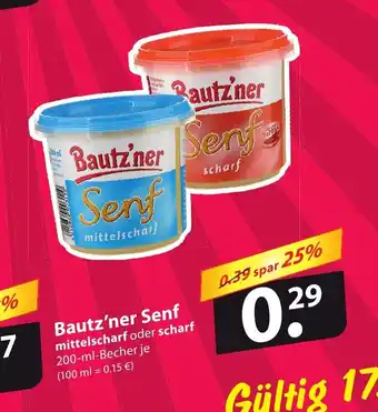 Famila Nord Ost Bautz'ner Senf 200 ml Angebot