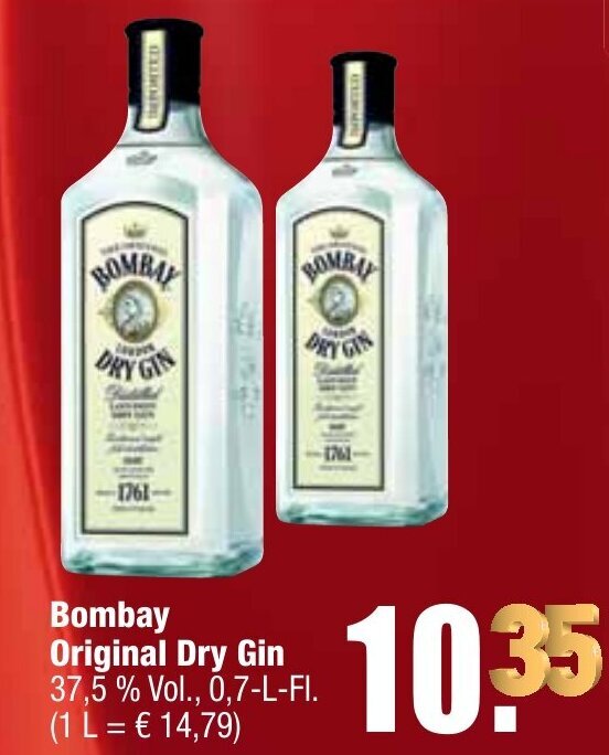 Bombay Original Dry Gin 700 ml Angebot bei Profi Getränke