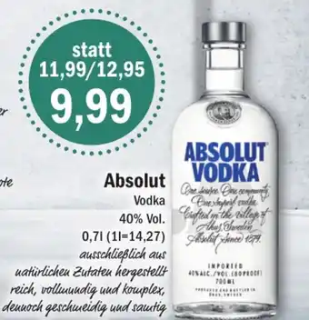 Aktiv Irma Absolut Vodka 40% Vol. 0.7l Angebot