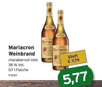 CAP Markt Mariacron Weinbrand Angebot